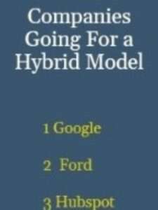 Companies going for hybrid model
