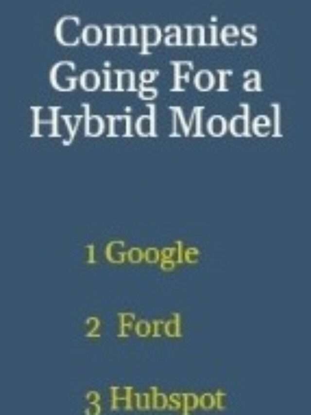 Companies Going For a Hybrid Model